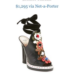 Fendi Flowerland Platform Heeled Sandal
